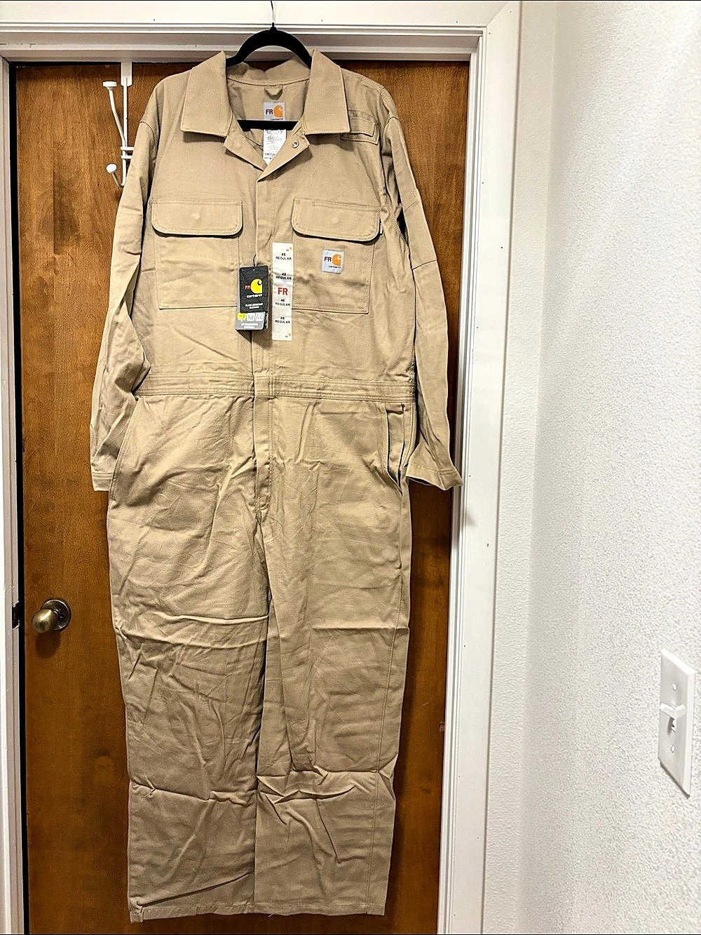 733. Carhartt FR Traditional Twill Coverall Tan Waist 46 Regular